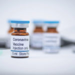 Coronavirus vaccine vial in hospital